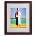 Trademark Fine Art "Woman w/ Rake 1928-32" by Kazimir Malevich Framed Painting Print Canvas | 14 H x 11 W x 0.5 D in | Wayfair BL01252-W1114MF