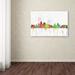 Trademark Fine Art 'Kansas City Missouri Skyline Mclr-1' - Wrapped Canvas Graphic Art Print Canvas | 12 H x 19 W x 2 D in | Wayfair MW0219-C1219GG