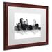 Trademark Fine Art 'Montgomery Alabama Skyline BG-1' Matted Framed Graphic Art on Canvas Canvas, Wood | 16 H x 20 W x 0.5 D in | Wayfair