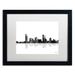 Trademark Fine Art 'Milwaukee Wisconsin Skyline BG-1' Framed Graphic Art on Canvas Canvas, Wood | 11 H x 14 W x 0.5 D in | Wayfair MW0149-W1114MF