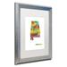 Trademark Fine Art 'Alabama State Map-1' Matted Framed Graphic Art Canvas, Wood | 20 H x 16 W x 0.5 D in | Wayfair MW0271-S1620MF