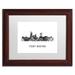 Trademark Fine Art 'Fort Wayne Indiana Skyline WB-BW' Framed Graphic Art on Canvas Canvas, Wood | 11 H x 14 W x 0.5 D in | Wayfair MW0437-W1114MF