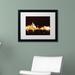 Trademark Fine Art 'New York Skyline Gold' Framed Graphic Art Canvas | 11 H x 14 W x 0.5 D in | Wayfair MT1190-B1114MF