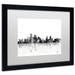 Trademark Fine Art 'Kansas City Missouri Skyline' Matted Framed Graphic Art Canvas, Wood | 11 H x 14 W x 0.5 D in | Wayfair MW0183-B1114MF