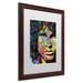 Trademark Fine Art 'Jim' Matted Framed Graphic Art on Canvas Canvas, Wood in Green | 20 H x 16 W x 0.75 D in | Wayfair ALI1644-W1620MF