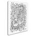 Trademark Fine Art 'Zendoodle 1' by KCDoodleArt Graphic Art on Wrapped Canvas 24.0 H x 18.0 W x 2.0 D in black/green/whiteCanvas | Wayfair