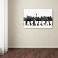 Trademark Fine Art "Las Vegas BG-2" Graphic Art on Wrapped Canvas in Black/White | 12 H x 19 W x 2 D in | Wayfair MW0332-C1219GG