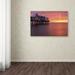 Trademark Fine Art 'Crimson Pier' Photographic Print on Wrapped Canvas Canvas | 12 H x 19 W x 2 D in | Wayfair ALI3868-C1219GG