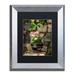 Trademark Fine Art 'Sun Kissed Pink Geraniums' Framed Painting Print on Canvas in Green | 14 H x 11 W x 0.5 D in | Wayfair LBR0320-S1114BMF