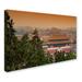 Trademark Fine Art "Red Sunset" by Philippe Hugonnard Photographic Print on Wrapped Canvas Metal | 22 H x 32 W x 2 D in | Wayfair PH0335-C2232GG