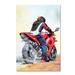 Trademark Fine Art 'Motorbike' Print on Canvas in White | 47 H x 30 W x 2 D in | Wayfair ALI9033-C3047GG