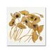 Trademark Fine Art 'Gold Black Line Poppies II' Print on Wrapped Canvas Canvas | 24 H x 24 W x 2 D in | Wayfair WAP01173-C2424GG