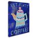 Trademark Fine Art 'Coffee 2' Graphic Art Print on Wrapped Canvas in Green | 19 H x 14 W x 2 D in | Wayfair ALI12156-C1419GG