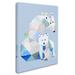 Trademark Fine Art 'Polar Bears Gray' Graphic Art Print on Wrapped Canvas in Green | 24 H x 18 W x 2 D in | Wayfair ALI15762-C1824GG