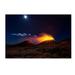 Trademark Fine Art 'Lava Flow w/ the Moon' Photographic Print on Wrapped Canvas Canvas | 16 H x 24 W x 2 D in | Wayfair 1X03877-C1624GG