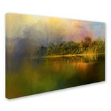 Trademark Fine Art 'Rainbow of Color at the River' Graphic Art Print on Wrapped Canvas in White | 30 H x 47 W x 2 D in | Wayfair ALI14522-C3047GG