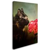 Trademark Fine Art 'Stop & Smell The Flowers' Graphic Art Print on Wrapped Canvas Canvas | 19 H x 12 W x 2 D in | Wayfair ALI14198-C1219GG