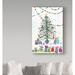 The Holiday Aisle® Tibay Christmas Joy 4' Watercolor Painting Print on Wrapped Canvas in Green | 19 H x 12 W x 2 D in | Wayfair ALI21154-C1219GG