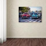 Trademark Fine Art 'Classic Cars 1' Photographic Print on Wrapped Canvas Metal | 22 H x 32 W x 2 D in | Wayfair ALI19412-C2232GG