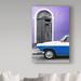 Trademark Fine Art 'Classic Car White & Blue' Photographic Print on Wrapped Canvas Canvas | 19 H x 12 W x 2 D in | Wayfair PH01193-C1219GG