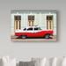 Trademark Fine Art 'American Classic Car Red & ' Photographic Print on Wrapped Canvas in White | 30 H x 47 W x 2 D in | Wayfair PH00766-C3047GG