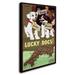 Trademark Fine Art 'Lucky Dogs Vintage Advertisement on Wrapped Canvas' Wall Art on Wrapped Canvas Metal | 32 H x 22 W x 2 D in | Wayfair