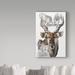 Trademark Fine Art 'Giant Eland Oil Painting Print on Wrapped Canvas' Graphic Art Print on Wrapped Canvas in White | 47 H x 30 W x 2 D in | Wayfair