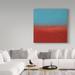 Trademark Fine Art 'Sunsets Blue Red' Acrylic Painting Print on Wrapped Canvas in Blue/Red | 14 H x 14 W x 2 D in | Wayfair ALI22751-C1414GG