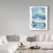 Trademark Fine Art 'Abstract Watercolor' Watercolor Painting Print on Wrapped Canvas Metal in Blue | 32 H x 24 W x 2 D in | Wayfair