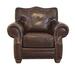Club Chair - Canora Grey Sophear 46" Wide Top Grain Leather Club Chair Genuine Leather in Brown | 50 H x 46 W x 50 D in | Wayfair
