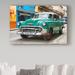 Trademark Fine Art 'Green Classic Car' Photographic Print on Wrapped Canvas Canvas | 16 H x 24 W x 2 D in | Wayfair PH00642-C1624GG