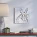 Ivy Bronx 'Bunny & Gold Glasses' Graphic Art Print on Canvas Canvas, Wood in Black/Gray | 24 H x 24 W x 1.5 D in | Wayfair IVBX1727 41501680