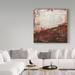 Trademark Fine Art 'Lithosphere Center' Acrylic Painting Print on Wrapped Canvas in Black/Red/White | 14 H x 14 W x 2 D in | Wayfair