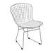 Ivy Bronx Burkey Leather Steel Cross Back Side Chair in Chrome Upholstered/Genuine Leather in White | 31.25 H x 20.5 W x 19 D in | Wayfair