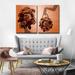 Ivy Bronx 'Mod Swag III' 2 Piece Graphic Art Print Set on Wrapped Canvas Canvas, Wood in Brown | 16 H x 24 W x 1.5 D in | Wayfair IVYB1149 38354776