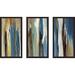 Ivy Bronx Fields of Blue' Framed Painting Print Multi-Piece Image on Acrylic Plastic/Acrylic in Blue/Gray | 33.5 H x 52.5 W x 1 D in | Wayfair