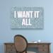 Ivy Bronx All of It - Wrapped Canvas Textual Art Print Canvas, Wood in Blue/White | 10 H x 15 W x 1.5 D in | Wayfair IVYB5973 40308791