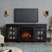 Real Flame Marlowe 70" TV Stand w/ Fireplace Wood in Black | 30.43 H in | Wayfair 2770E-BK