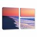 ArtWall Lavender Sea I by Steve Ainsworth 3 Piece Photographic Print on Wrapped Canvas Set Canvas in Blue/Red | 24 H x 36 W x 2 D in | Wayfair