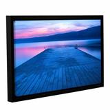 ArtWall Waiting For Dawn by Steve Ainsworth Framed Photographic Print on Wrapped Canvas Metal in Blue/Pink | 32 H x 48 W x 2 D in | Wayfair