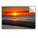 ArtWall ArtApeelz Sunrise Over Sanibel by Steve Ainsworth Photographic Print on Canvas Metal in Gray/Orange | 32 H x 48 W x 0.1 D in | Wayfair