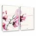 ArtWall Orchids Iii by Karin Johannesson 2 Piece Painting Print on Wrapped Canvas Set Canvas in Pink/White | 18 H x 24 W x 2 D in | Wayfair