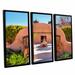 ArtWall Gate To Chimayo by Steve Ainsworth 3 Piece Framed Photographic Print Set Canvas in Brown/Green/White | 36 H x 54 W x 2 D in | Wayfair