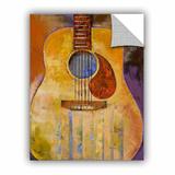 ArtWall ArtApeelz Acoustic Guitar by Michael Creese Painting Print on Canvas Metal in Brown | 32 H x 24 W x 0.1 D in | Wayfair 0cre001a2432p