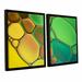 ArtWall 'Stained Glass III' by Cora Niele 2 Piece Framed Graphic Art Set Metal in Brown/Green/Yellow | 32 H x 48 W x 2 D in | Wayfair 0nie074b3248f