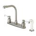 Kingston Brass Paris Hot & Cold Water Dispenser Double Handle Kitchen Faucet w/ Side Spray in Gray | Wayfair FB718DPL