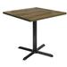 KFI Studios Square Wood Breakroom Table Wood/Metal in Brown | 41 H x 42 W x 42 D in | Wayfair T42SQ-B2025-38-LFT-NA