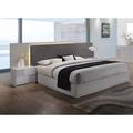 Latitude Run® Lyset Platform Bed Wood & /Upholstered/Polyester in Brown | 48 H x 90 W x 107 D in | Wayfair LDER3266 42149187