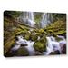 Loon Peak® 'Proxy Falls Oregon 2' by Cody York Photographic Print on Wrapped Canvas Metal in Brown/Green/White | 32 H x 48 W x 2 D in | Wayfair