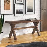 Steelside™ Annette Wood Bench Wood in Brown | 18 H x 47.25 W x 14.5 D in | Wayfair LNPK2197 34660822